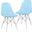 Dover Molded Side Chair Set of 2 In Transparent Blue