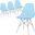 Dover Molded Side Chair Set of 4 In Transparent Blue