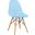 Dover Plastic Molded Dining Side Chair In Transparent Blue