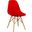 Dover Plastic Molded Dining Side Chair In Transparent Red