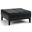 Dover Vegan Faux Leather Square Coffee Table Storage Ottoman In Midnight Black