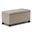 Dover Vegan Faux Leather Storage Ottoman Bench In Satin Cream
