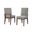 Dovetail Upholstered Side Chair Charcoal Fabric In Aged Grey