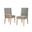 Dovetail Upholstered Side Chair Charcoal Fabric In Bleached White