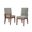 Dovetail Upholstered Side Chair Charcoal Fabric In Natural