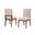 Dovetail Upholstered Side Chair Grey Fabric In Natural