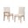 Dovetail Upholstered Side Chair Oatmeal Fabric In Bleached White