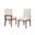 Dovetail Upholstered Side Chair Oatmeal Fabric In Natural
