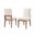 Dovetail Upholstered Side Chair White Fabric In Bleached White