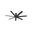 Downtown 60 Inch Energy Star Damp Rated Ceiling Fan and Wall Control In Matte Black