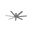 Downtown 60 Inch Energy Star Damp Rated Ceiling Fan and Wall Control In Matte Silver