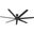 Downtown 72 Inch Energy Star Damp Rated Ceiling Fan and Wall Control In Matte Black