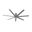 Downtown 72 Inch Energy Star Damp Rated Ceiling Fan and Wall Control In Matte Silver