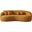 Drake Curvy Boucle Couch In Gold