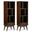 Draper 22 Inch 6 Cubbie Bookcase Set of 2 In Medium Auburn Brown