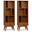 Draper 22 Inch 6 Cubbie Bookcase Set of 2 In Teak Brown