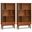 Draper 35 Inch 6 Cubbie Bookcase Set of 2 In Teak Brown