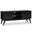 Draper Solid Hardwood Mid Century Low TV Media Stand In Black
