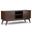 Draper Solid Hardwood Mid Century Low TV Media Stand In Medium Auburn Brown