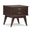 Draper Solid Hardwood Mid Century Side Table In Medium Auburn Brown