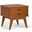 Draper Solid Hardwood Mid Century Side Table In Teak Brown