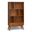 Draper Solid Hardwood Mid Century Wide Bookcase and Storage Unit In Teak Brown