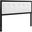 Draper Tufted Queen Fabric and Wood Headboard In Black White