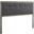 Draper Tufted Queen Fabric and Wood Headboard In Gray Charcoal