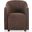 Drava Rolling Dining Chair In Dark Brown