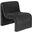 Drayton Upholstered Curved Armless Accent Chair In Black
