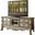 Dresden TV Stand In Gold Patina and Bone