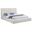 Dreux Upholstered Eastern King Panel Platform Bed In Cream