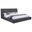 Dreux Upholstered Eastern King Panel Platform Bed In Grey