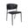 Drift Vegan Leather Metal Side Chair Set of 4 In Black