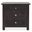 Driftwood Three-Drawer Nightstand In Burnt Timber