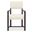 Driftwood Upholstered Arm Chair In Beige and Burnt Timber