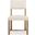 Driftwood Upholstered Side Chair In Beige and Light Wood