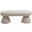 Drum Faux Shearling Teddy Fabric Bench In Cream