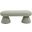Drum Faux Shearling Teddy Fabric Bench In Mint