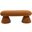 Drum Faux Shearling Teddy Fabric Bench In Saddle