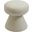 Drum Faux Shearling Teddy Fabric Ottoman In Cream