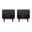 Duane Nightstand Set of 2 In Dark Brown and Black