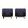 Duane Nightstand Set of 2 In Dark Brown and Navy Blue