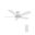 Dubois 48 Inch 5-Blade Flush Mount Smart Ceiling Fan with LED Light and Remote In White