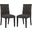 Duchess Dining Chair Fabric Set of 2 In Brown