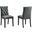 Duchess Dining Chair Vinyl Set of 2 In Gray