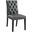 Duchess Gray Button Tufted Vegan Leather Dining Chair