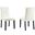 Duchess Performance Velvet Dining Chair Set Of 2 In White