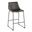 Duke 26 Inch Fixed Height Counter Stool In Black and Grey