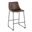 Duke 26 Inch Fixed Height Counter Stool In Espresso and Orange
